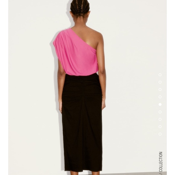 ZARA BLOGGERS FAV DRAPED ASYMMETRIC TOP - Picture 5 of 9